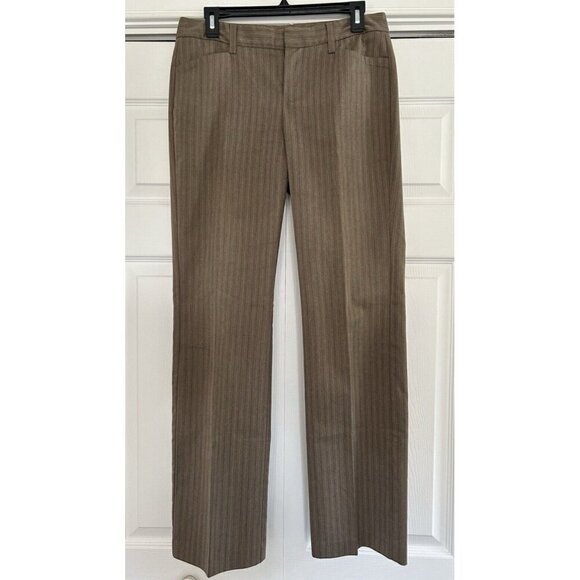 G.H. Bass & Co. Pants - G.H.Bass Women's Mid-Rise Straight Leg Light Brown Pin Striped Pants Size 4